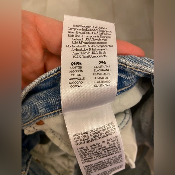 MOTHER Superior The insider Crop Step Fray I Confess Blue Size 26 - Picture 10 of 14